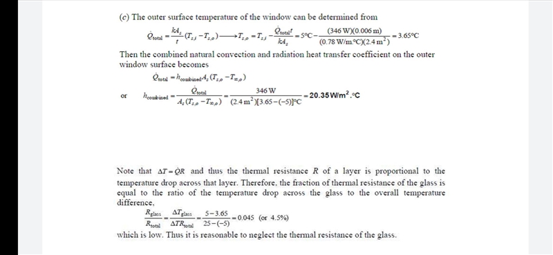 Consider a 1.2-m-high and 2-m-wide glass window with a thickness of 6 mm, thermal-example-3