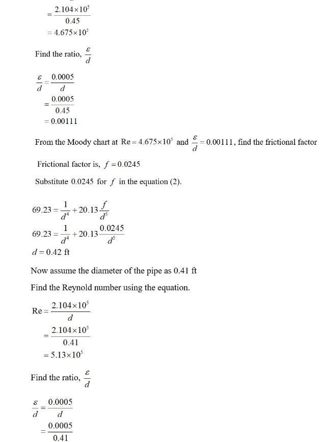 A certain process requires 2.0 cfs of water to be delivered at a pressure of 30 psi-example-4