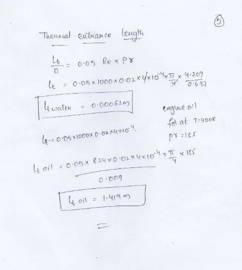 2.) For a 20‐mm‐diameter tube with either water or unused engine oil flowing through-example-5