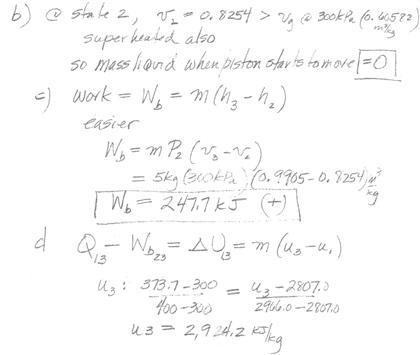 A mass of 5 kg of saturated liquid-vapor mixture of water is contained in a piston-example-2