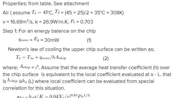 Forced air at T= 25ºC and V= 12 m/s is used to cool electronic elements on a circuit-example-2