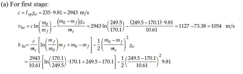 A two-stage, solid-propellant sounding rocket has the following properties: First-example-1