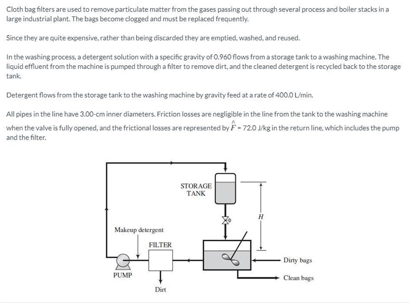 calculate the value of the height h required to provide the desired flow rate of detergent-example-1