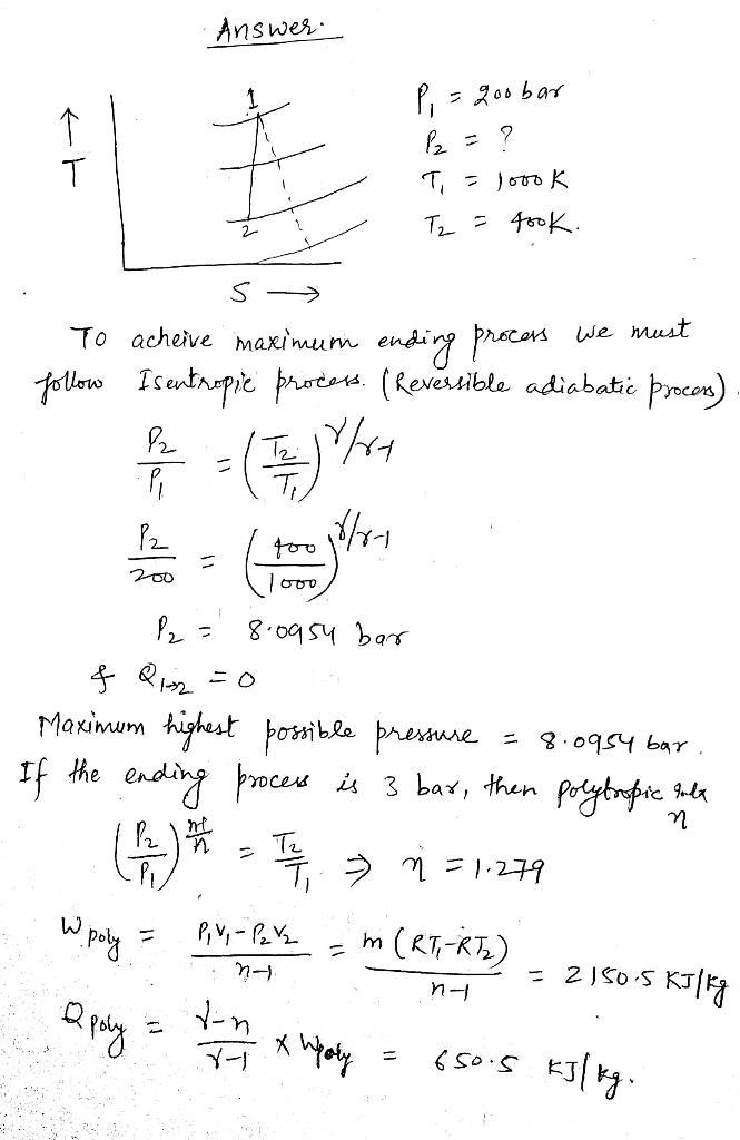 Air as an ideal gas in a closed system undergoes a reversible process between temperatures-example-1