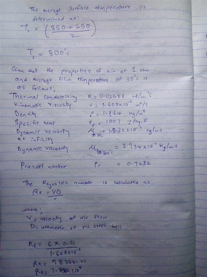 A stainless steel ball (rho = 8055 kg/m3, cp = 480 J/kg·K) of diameter D = 0.21 m-example-1