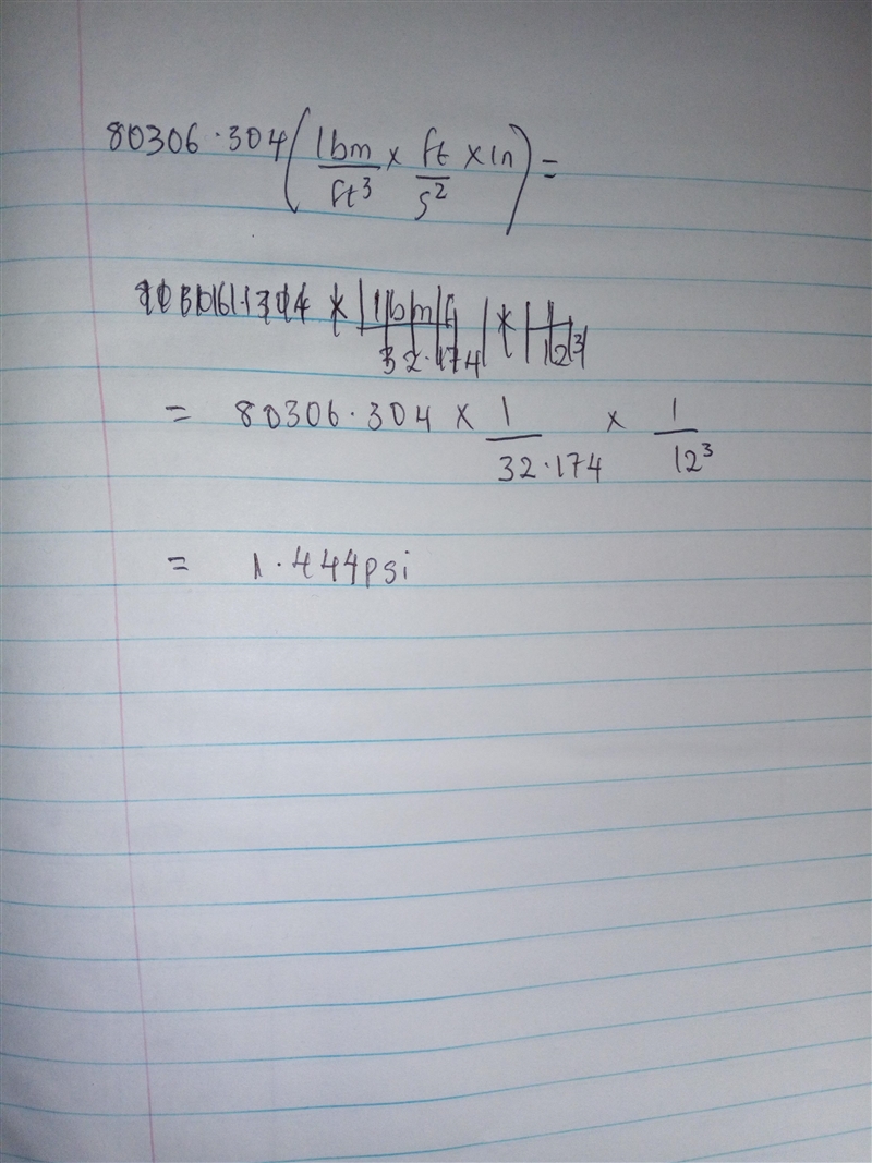 A manometer measures a pressure difference as 40 inches of water. Take the density-example-1