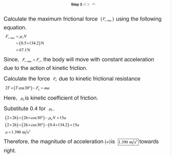 Determine the initial acceleration of the 15‐kg block if (a) T = 23 N and (b) T = 26 N-example-3