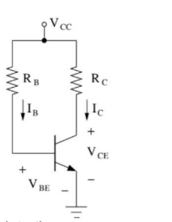 Find R subscript C and R subscript B in the following circuit such that BJT would-example-1