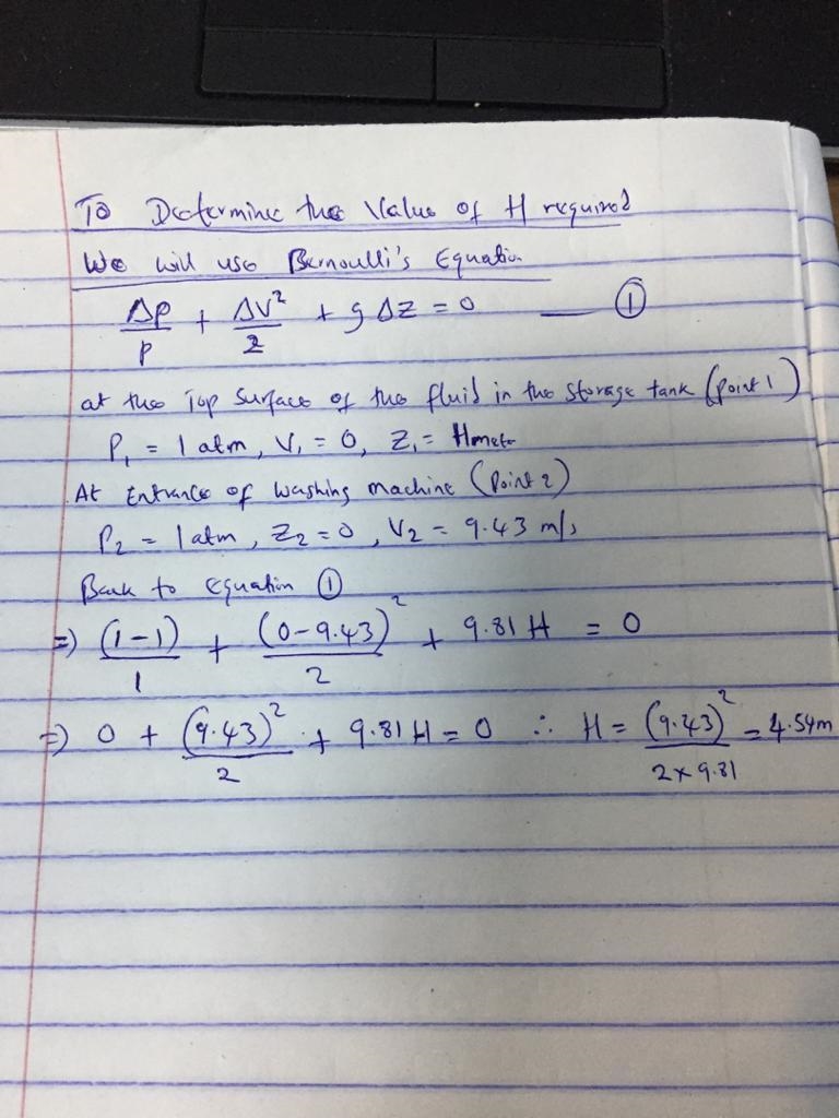 calculate the value of the height h required to provide the desired flow rate of detergent-example-2