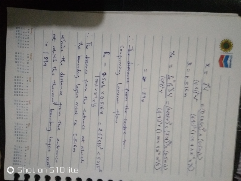 Water at 20 °C is flowing with velocity of 0.5 m/s between two parallel flat plates-example-2