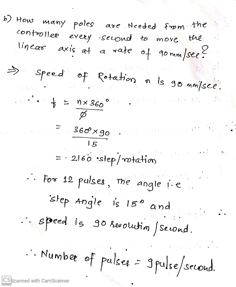 A 3-phase stepping motor is to be used to drive a linear axis for a robot. The motor-example-2