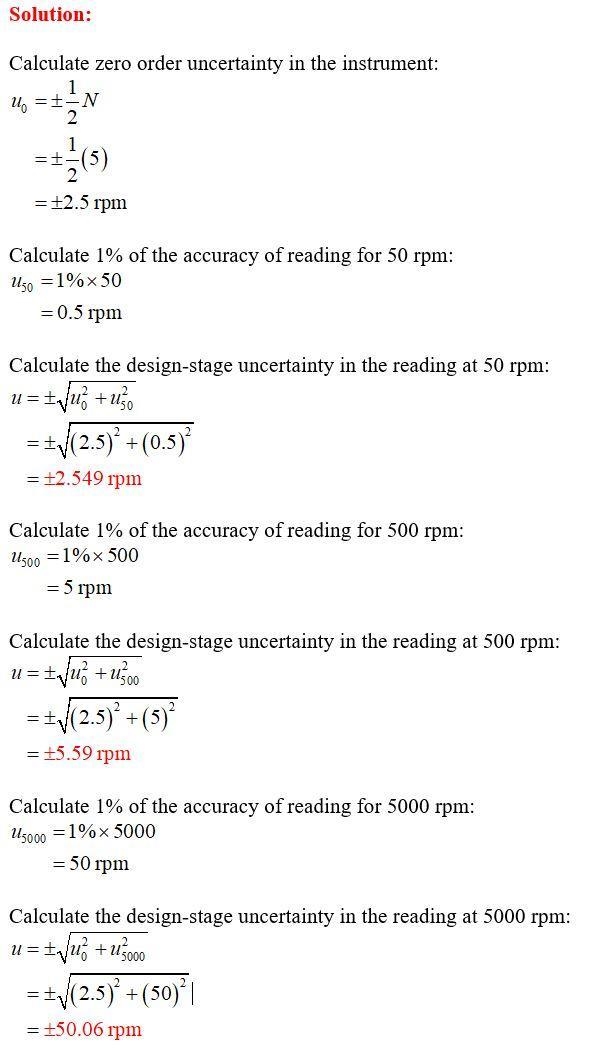 A tachometer has an analog display dial graduated in 5-revolutions-per-minute (rpm-example-1