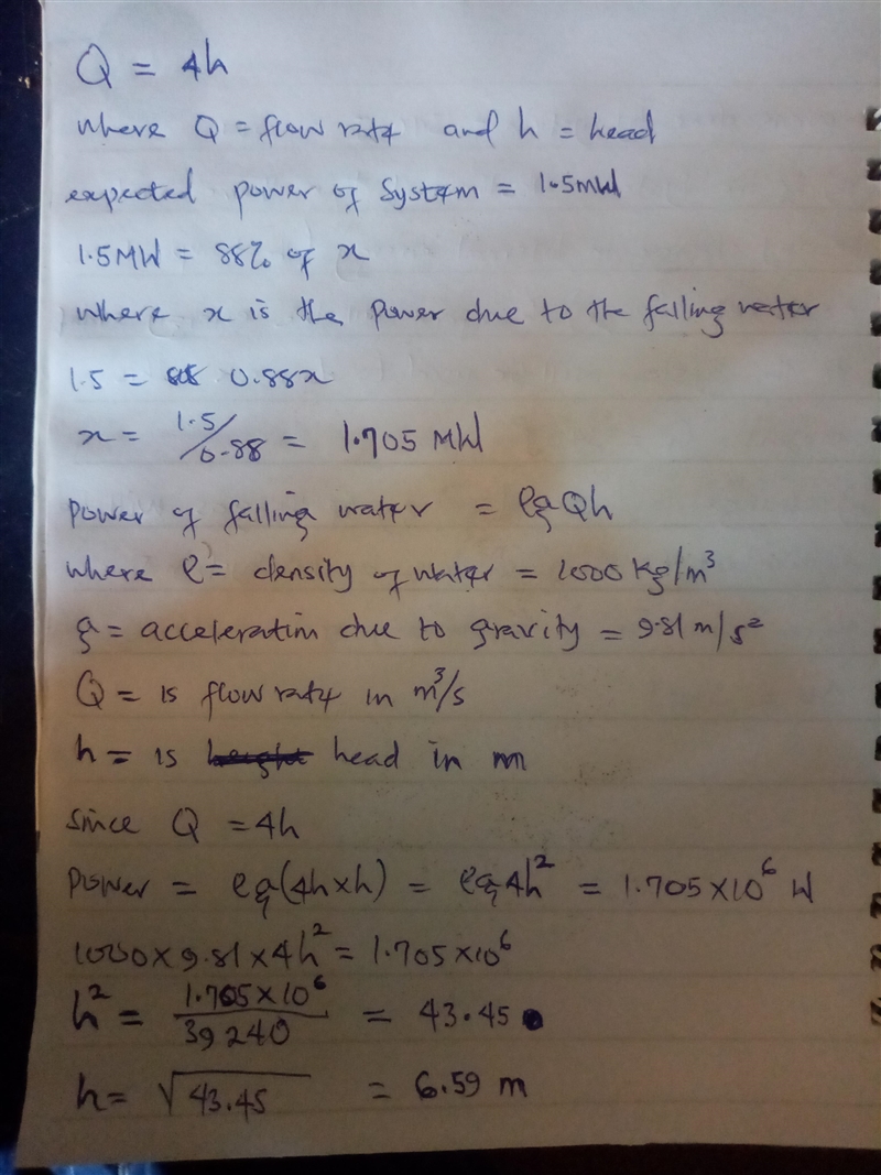 An engineer designing a hydroelectric facility recalls that the flow rate (in gallons-example-1