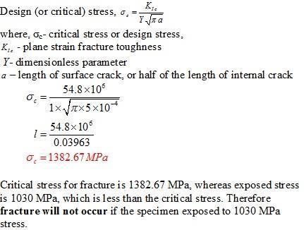 A specimen of a 4340 steel alloy with a plane strain fracture toughness of 54.8 MPa-example-1