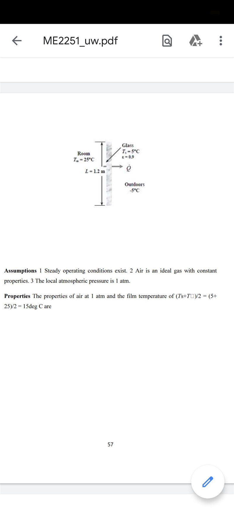 Consider a 1.2-m-high and 2-m-wide glass window with a thickness of 6 mm, thermal-example-1