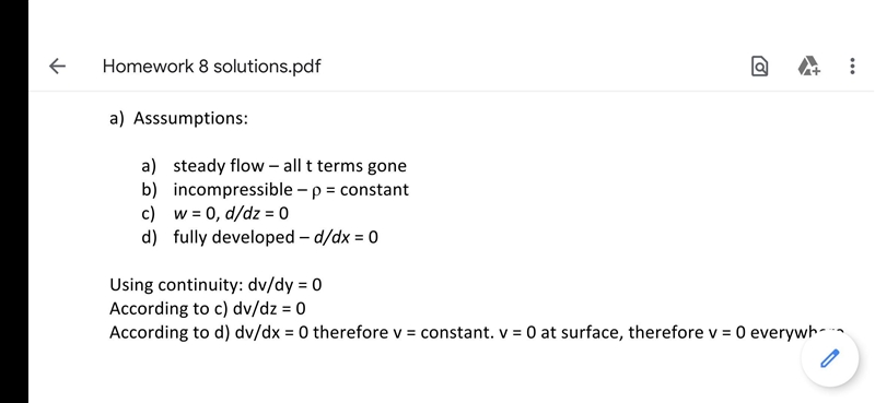 A liquid flows down an inclined plane surface in a steady, full developed laminar-example-2