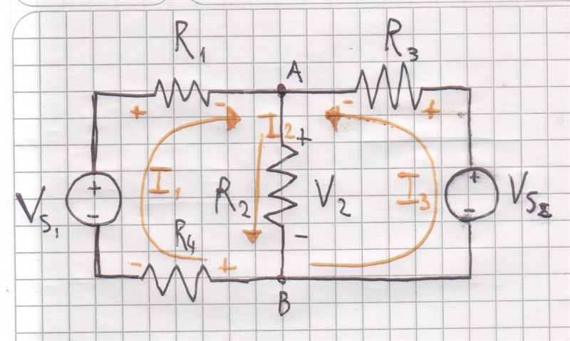 Consider the circuit below where R1 = R4 = 5 Ohms, R2 = R3 = 10 Ohms, Vs1 = 9V, and-example-1