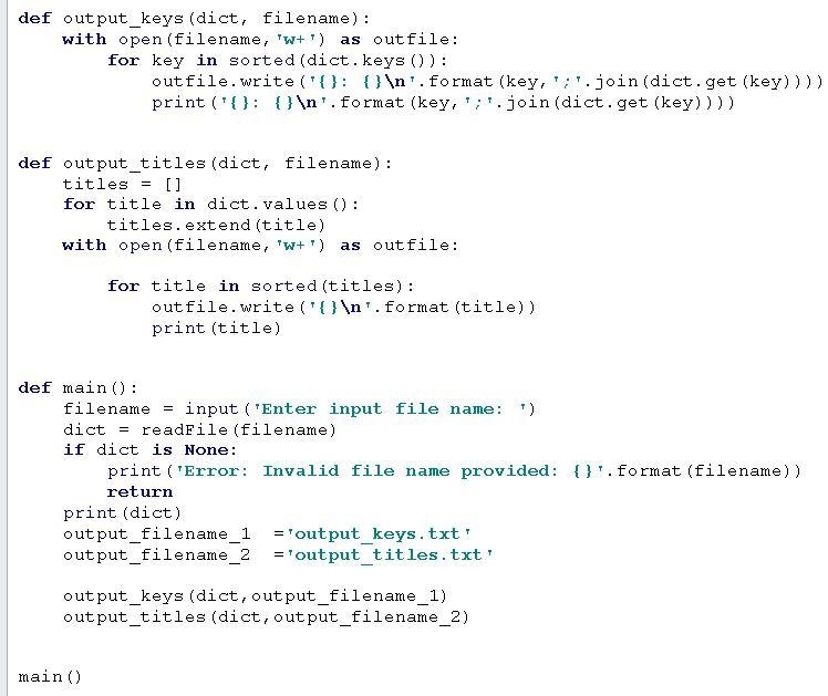 PYTHONSorting TV Shows (dictionaries and lists)Write a program that first reads in-example-2