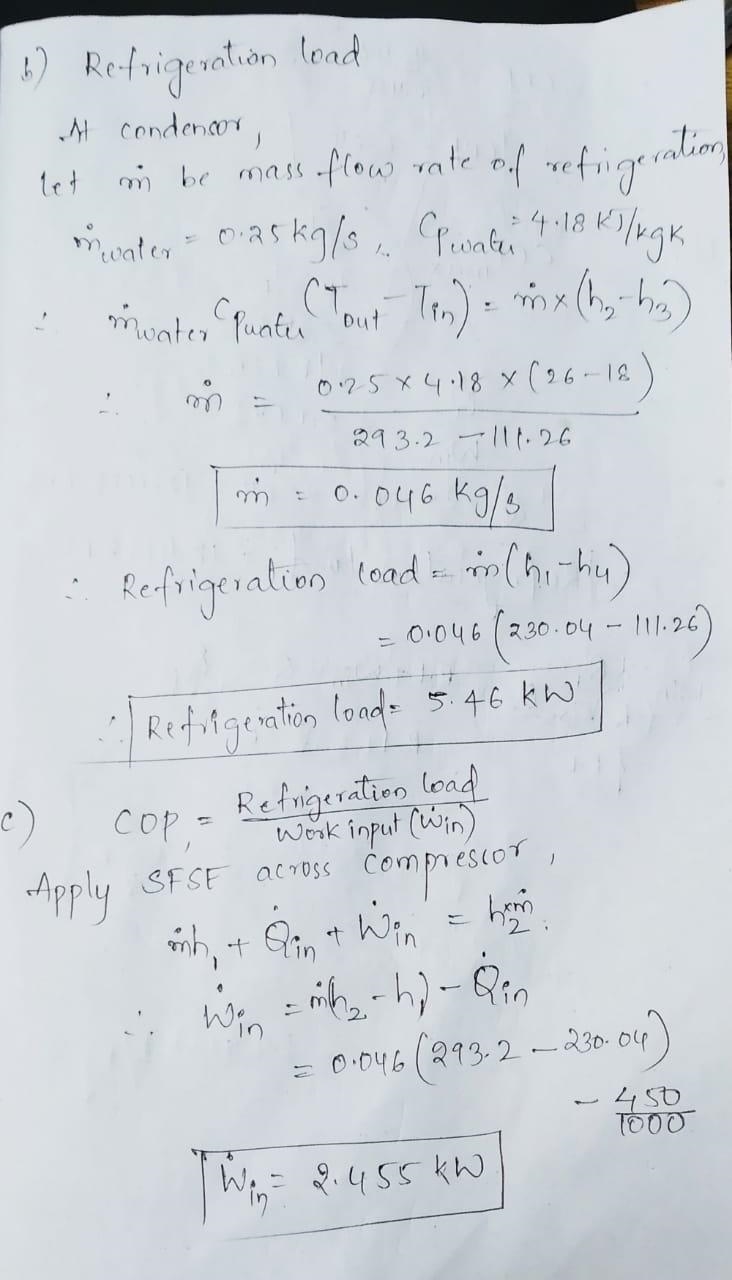 A commercial refrigerator with refrigerant -134a as the working fluid is used to keep-example-3