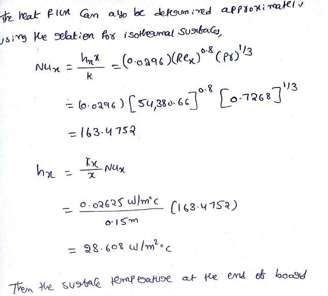 A 15 cm x 15 cm circuit board dissipating 20 W of power uniformly is cooled by air-example-3