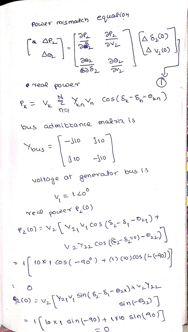 A generator bus (with a 1.0 p.u. voltage) supplies a 200 MW, 80 Mvar load through-example-1