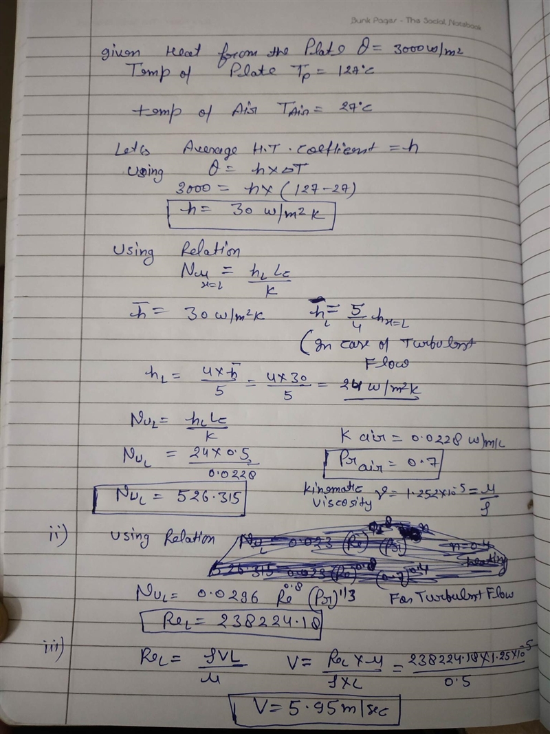 Air at 27°C, 1 atm flows parallel to a flat plate, which is electronically heated-example-1