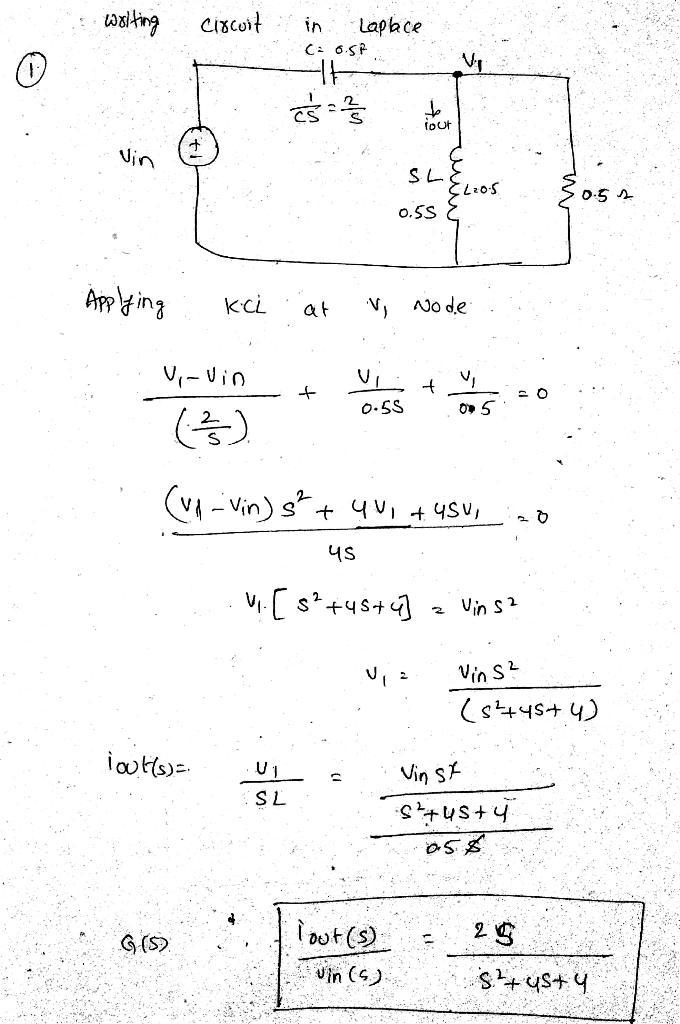 1. The following is a lumped model for an antenna. The input is vin and we are interested-example-1