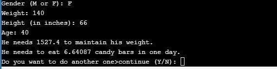 Project 8:The Harris-Benedict equation estimates the number of calories your body-example-2