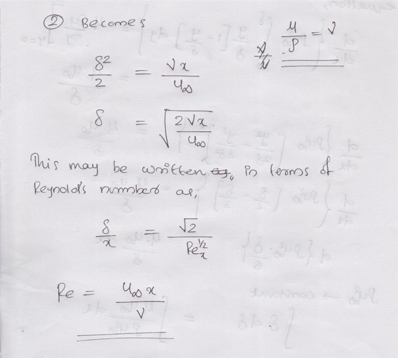 Consider the velocity boundary layer profile for flow over u flat plate to be of the-example-3