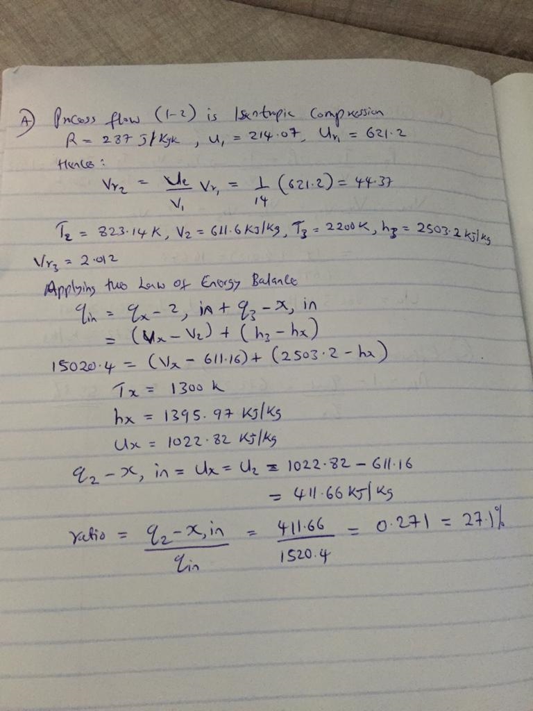 Find the engine volume and compression ratio from the paper. Use those numbers to-example-1