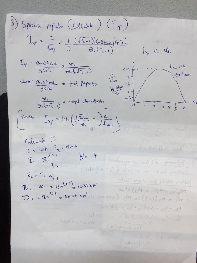 Consider an ideal turbojet at flight conditions: To =220 K, PO = 20 kPa, and Mo= 0.8. Calculate-example-2