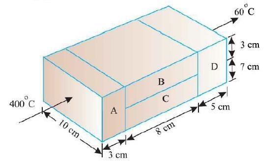 Find the heat flow from the composite wall as shown in figure. Assume one dimensional-example-1