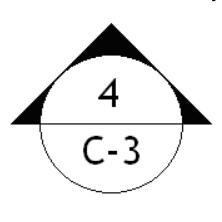 Which statement correctly describes the section symbol? A. The section is on sheet-example-1