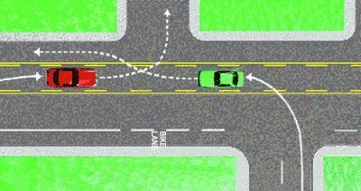 A ____ is marked by two sets of double yellow lines, with each set having a broken-example-1