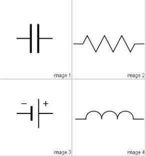 Which symbol represents a DC power source in an electrical circuit? A. Image 1: B-example-1