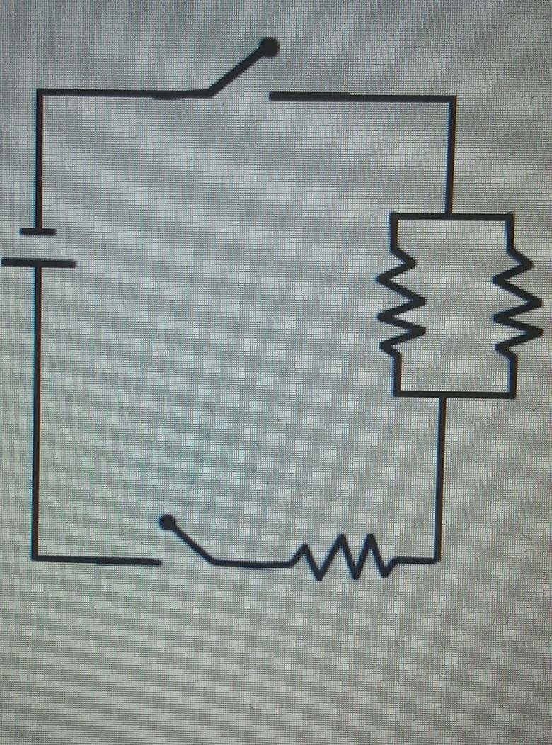 This circuit is? A) Open and On B) Open and Off C) Closed and On D) Closed and Off-example-1