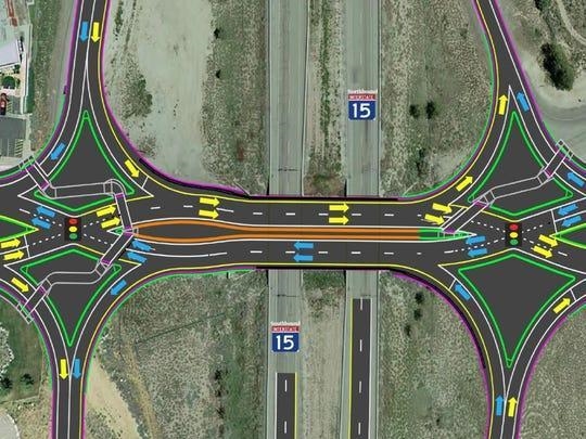 What type of intersection is this? Single Point Urban Interchange On Ramp ThrU-Turn-example-1