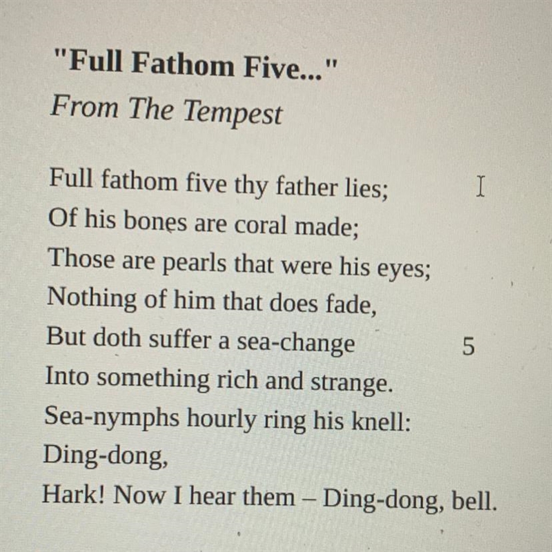 1) In line 7, the word “knell” most nearly means... A. The past tense of kneel B. The-example-1