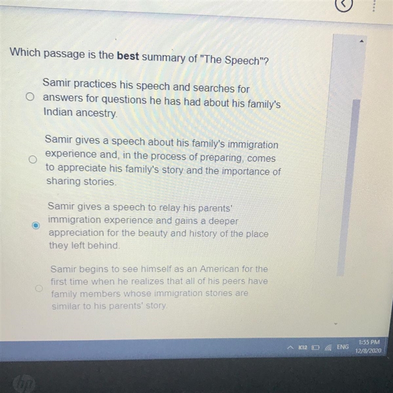 100 POINTS AND BRAINLESSLY IF RIGHT.! I Which passage is the best summary of &quot-example-1