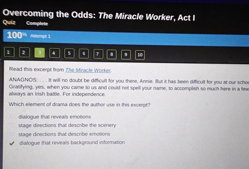 Read this excerpt from The Miracle Worker ANAGNOS:... It will no doubt be difficult-example-1