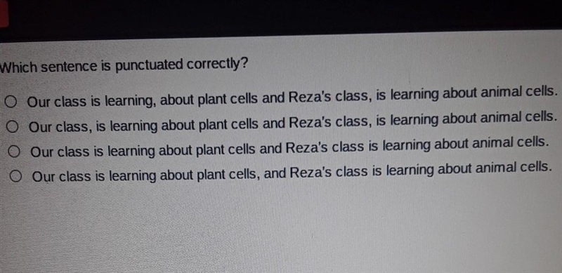 Which sentence is punctuated correctly?​-example-1