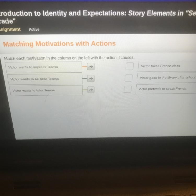 Match each motivation in the column on the left with the action it causes-example-1