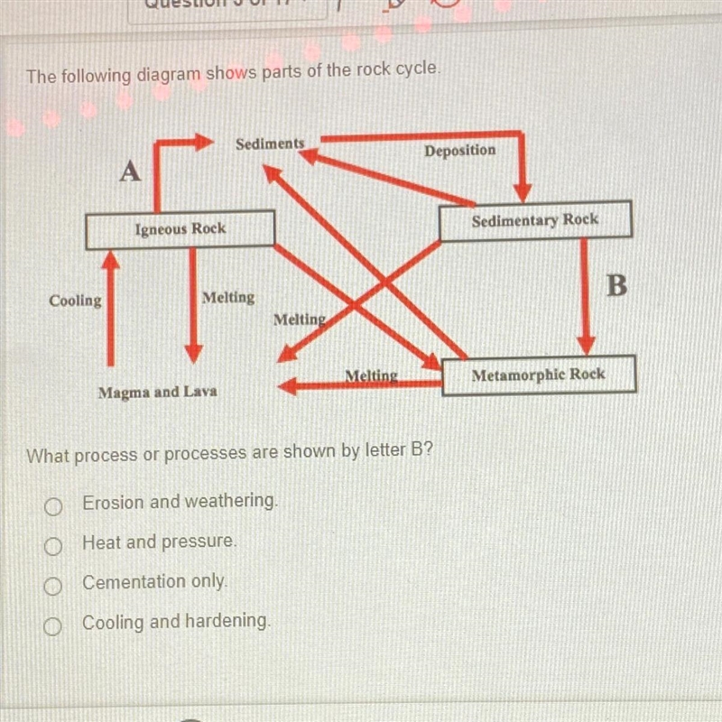 What process or processes are shown by letter B?-example-1