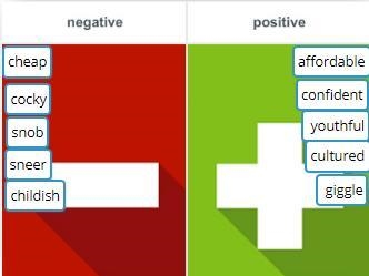 Identify the connotation of each word as either mostly positive or negative in meaning-example-1