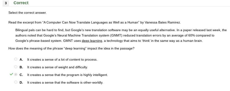 Read the excerpt from “A Computer Can Now Translate Languages as Well as a Human” by-example-1