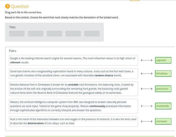 Based on the context, choose the word that most closely matches the denotation of-example-1