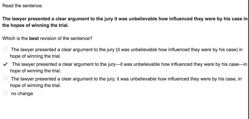 the lawer presented a clear argument to the jury it was unbelivable how influenced-example-1