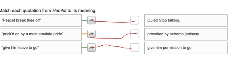 Match each question from hamlet to its meaning-example-1