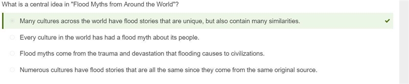 What inference can be made about the story of flood myths around the world-example-1