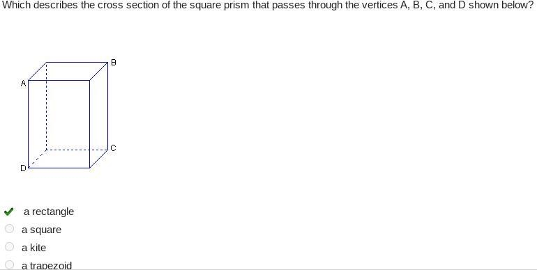 Which describes the cross section of the square prism that passes through the vertices-example-1